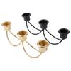 Luxury European Style Three Head Candlestick Vintage Minimalist Candle Holder Iron Candle Stand Banquet