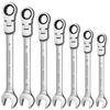 1 Piece Flexible Pivoting Head Ratchet Wrench Spanner Garage Metric Hand Tool For Auto and Home Repair