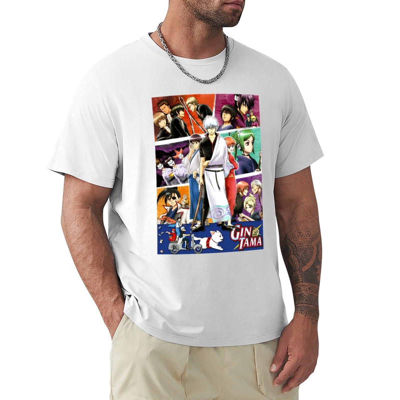 Gintokis Witty Adventures Comedy Chaos Yorozuya Legends TShirt blue lock Anime tshirt Luxury man Mens tshirts S