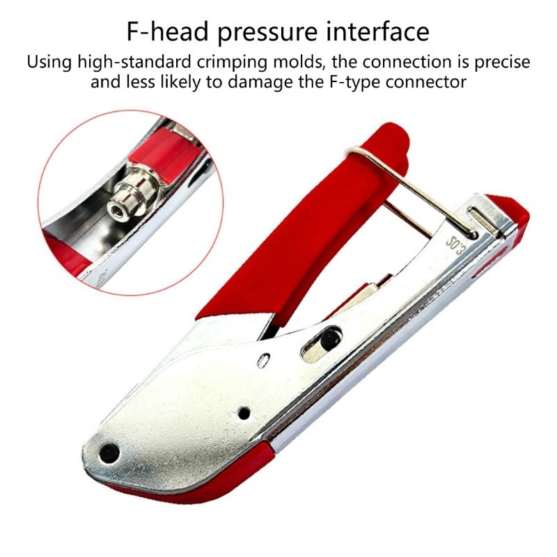 Precisions RG59 Coaxials Cable Installation Crimper Tool ABS Construction Professional Use