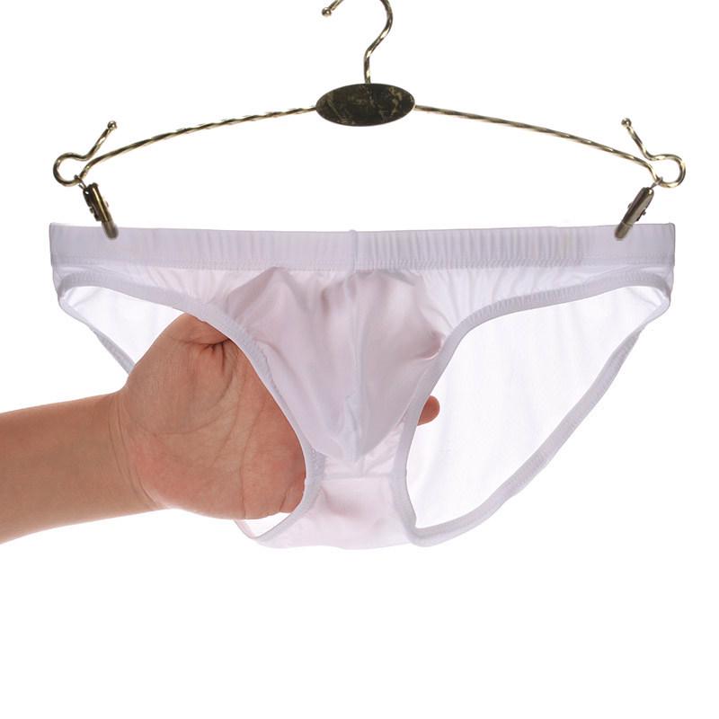 Youye Men's Ice Silk Transparent Low-Waist Breathable Briefs