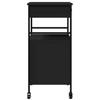 Kitchen Trolley in Black 56x43x89.5 cm Engineered Wood