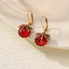 European and American New Fashion Retro Dragonfly Shape Imitation Crystal Inlaid Personalized Versatile Women's Earrings