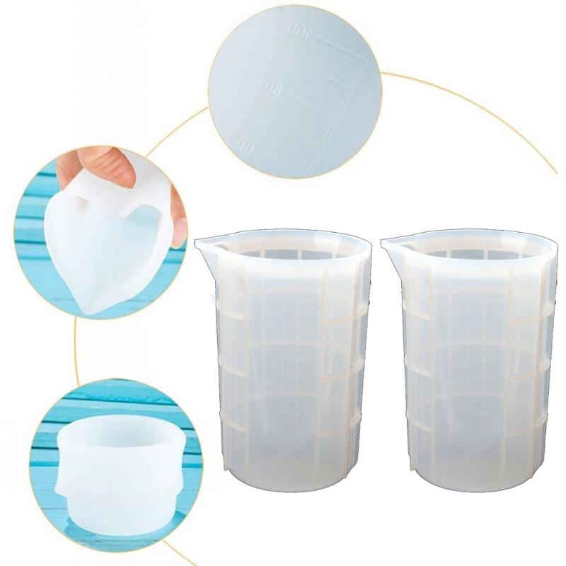 Silicone Measuring Cup DIY Resin Glue Tools Cup for Making Handmade Craft Nonstick Silicone Mixing Cups Mixing Plaster