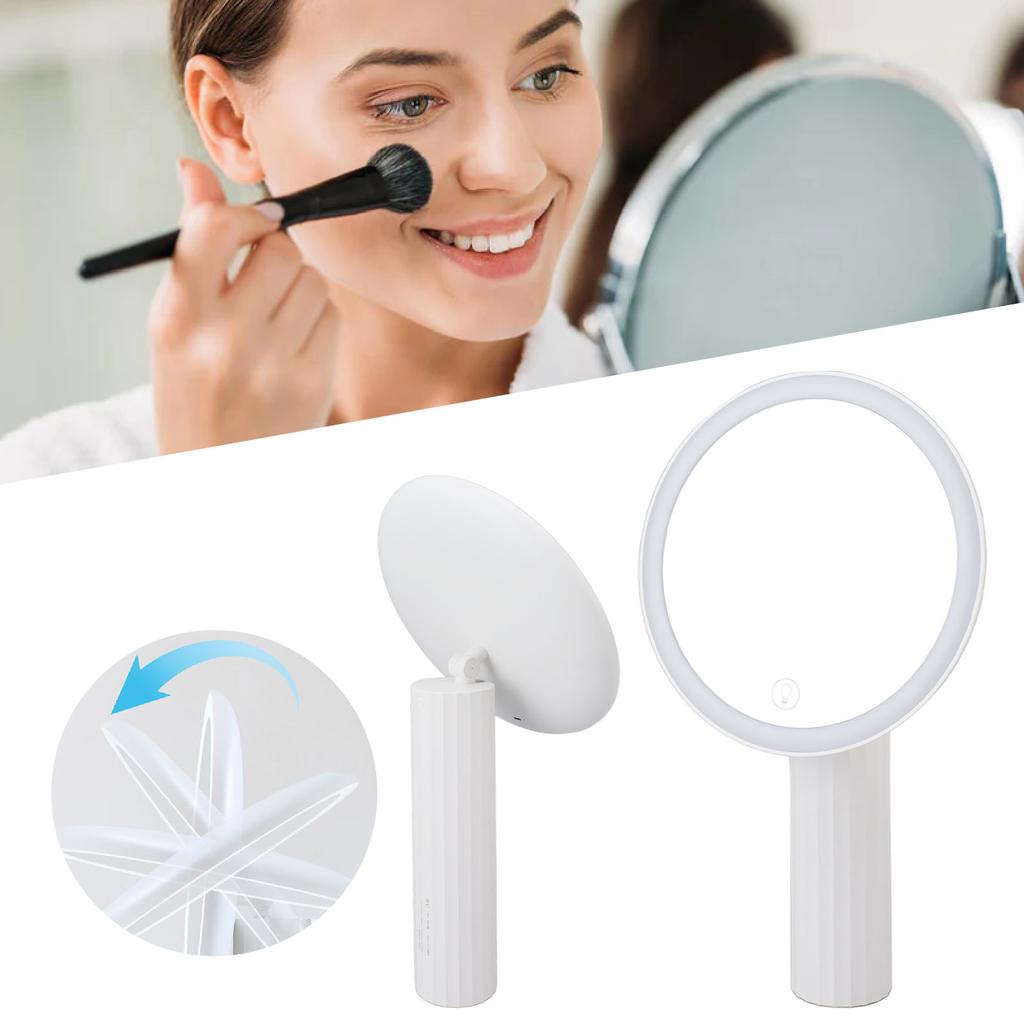 LED Makeup Mirror Portable Handheld Fill In Light Makeup Mirror Large Ar Mirror Cosmetic Tool