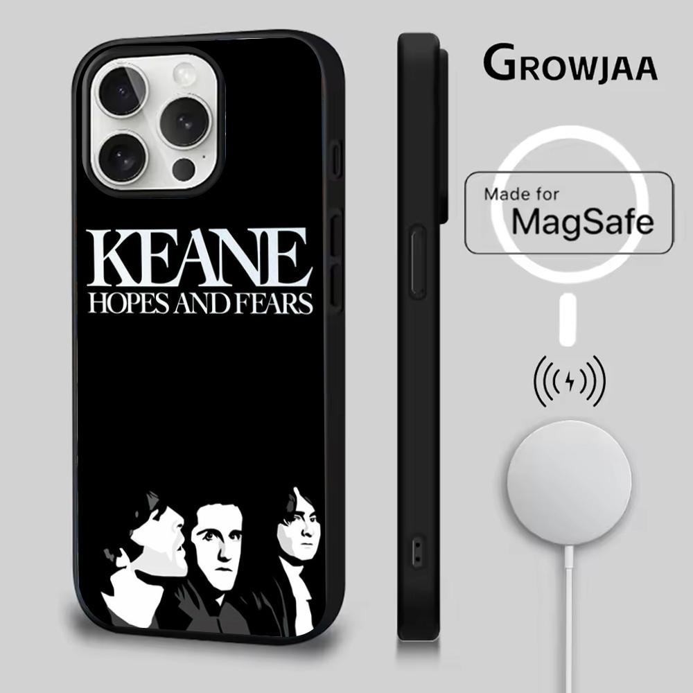Music K-KEANE Phone Case For iPhone 16e,16,15,14,13,12,11,Plus,Pro,Max,Mini Magsafe Magnetic Wireless Charging