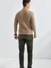 Men's Loose-Fit Semi-High Neck Cashmere Sweater for Autumn/Winter - Business Casual Style