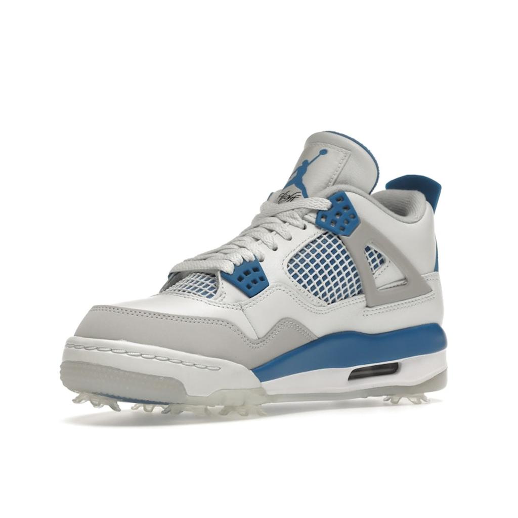 Air Jordan 4 Golf Military Blue Unisex Sneakers White Neutral-Grey Black CU9981-101