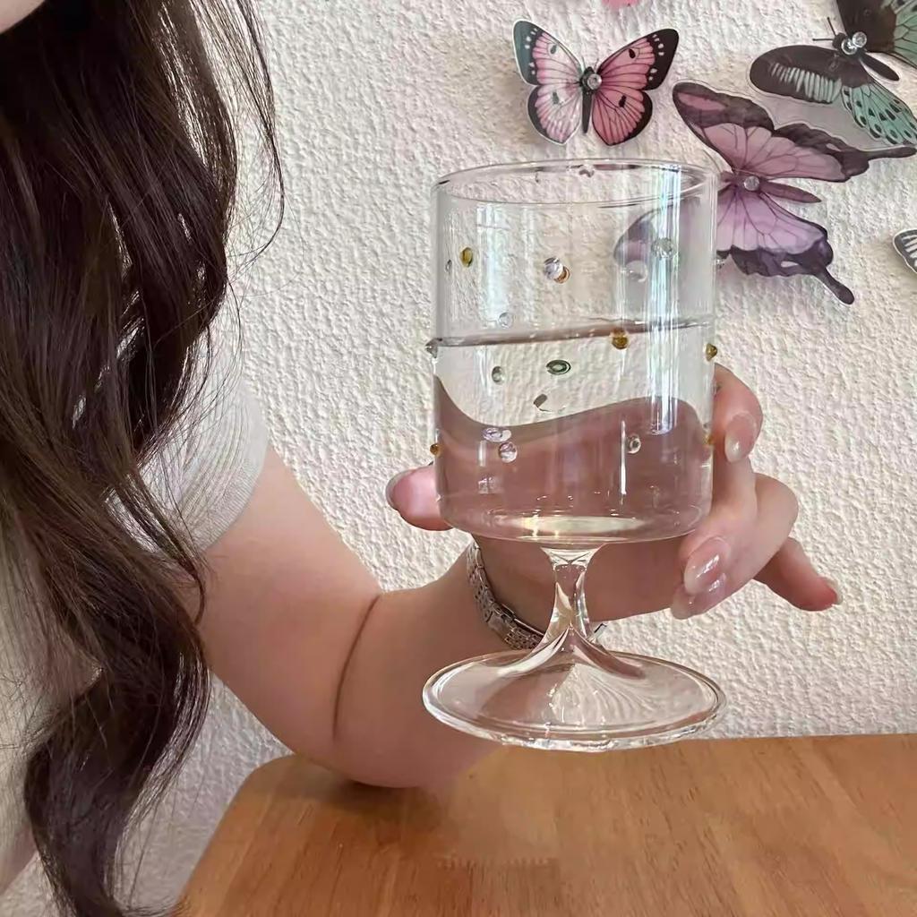 High Borosilicate Glass Tall Butterfly Cup Single-layer Universal Champagne Glass Girls High Value Ladies Wine Glass