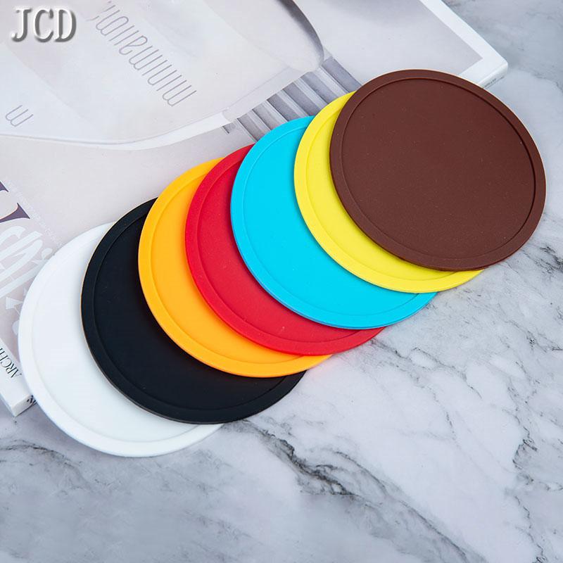 Food Grade Silicone Circular Coaster Waterproof Anti-Slip Hot Beverage Mat for Tea Coffee Glass Use - Home Dining Table Access