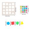 Enlightenment Early Education Parent-Child Interaction Children'S Puzzle Battle Geometry Block Toys Shape Color Matching Puzzle