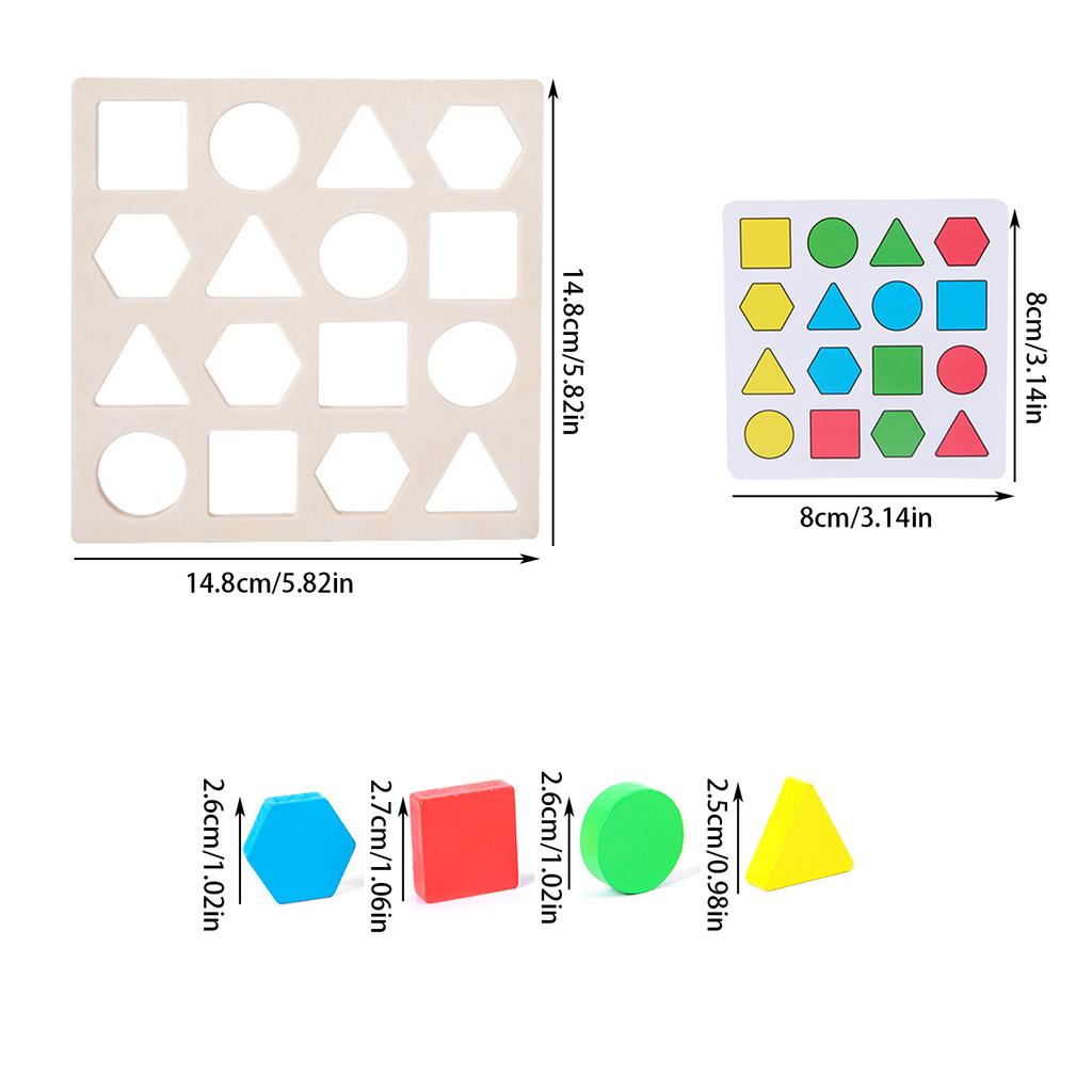 Enlightenment Early Education Parent-Child Interaction Children'S Puzzle Battle Geometry Block Toys Shape Color Matching Puzzle