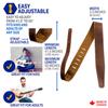 Baseball Leather Guitar Perri's Strap, 2.5 Inches, Tan, SP25S-7049