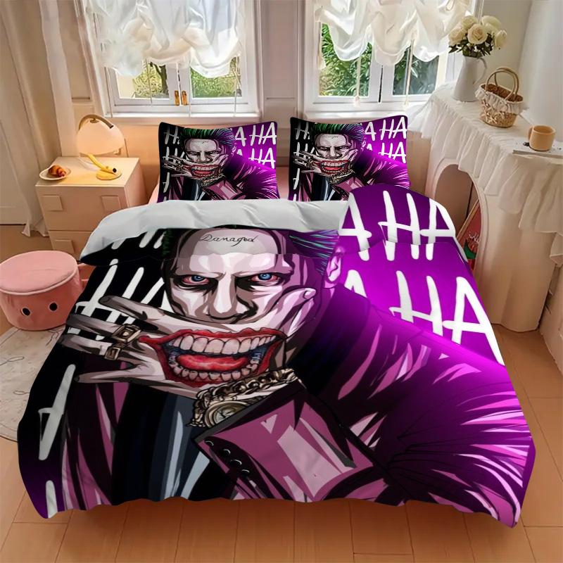 Joker'S Mania Print 3Pcs Bedding Setduvet Cover With 2 Bedropillowcase Home Birthday Gift