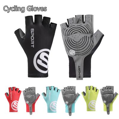 Breaking Wind Cycling Half Finger Gloves Anti-slip Bicycle Mittens Racing Road Bike Glove MTB Biciclet Guantes Ciclismo