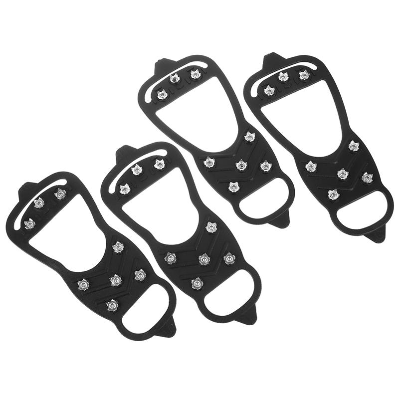 Winter Sport Shoe Cover For Women Men 2Pcs 5/8-Stud Anti-Slip Ice Claws Snow Climbing Spike Grips Crampon Cleats Boots Cover