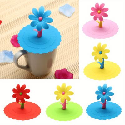 Coperchio per tazza in silicone a forma di girasole - antipolvere e chiusura ermetica, 1 pezzo