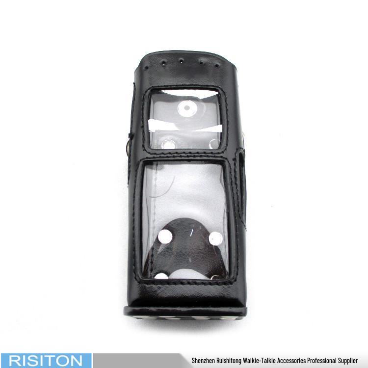 

MTP850 Leather Case for Motorola Walkie Talkie with Dual-Layer Iron Clip and Drop Protection Size N