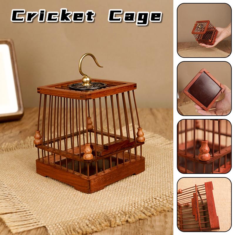 9x7.5cm Grasshopper Cage Cricket Insect Pet Cage House Catcher Feeding Wood Cage Small Parrots Finch Pets Birdcages New