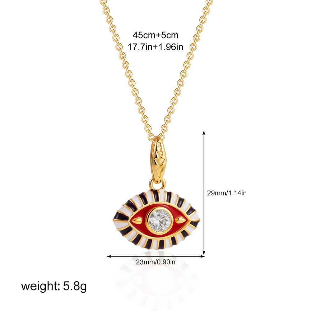 

Vintage Enamel Colored Evil Eye Pendant Necklace Colorful Crystal Eyes Choker Necklaces Female Turkey Zircon Gifts