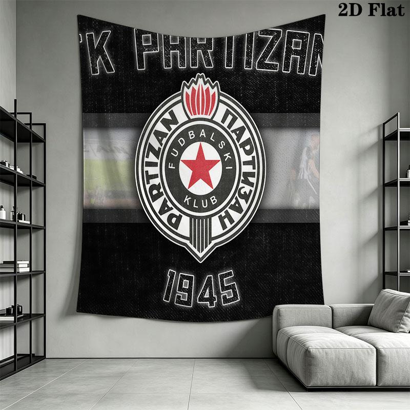 Partizan KK logo Wall Hanging Printed Fabric Blanket Decorative Tapestries for Bedroom Living Room Home Decor