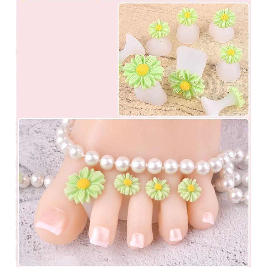 

8 шт./упак. мягкий силиконовый разделитель пальцев ног инструмент для дизайна ногтей Дейзи Стразы в форме сердца