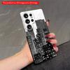 2DFlat Samsung Phone Case Urban Skyline Silhouette Phone Case Applicable To Galaxy S22 S23 S24 S25ULTRA S26 A12 A13 A14 A15 A16