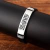Black  Color Stainless Steel Shahada Bracelet For Men Women Adjustable Silicone Bangle Islamic Jewelry Gifts