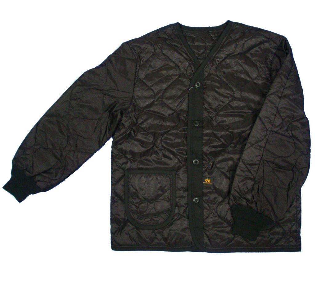 Alpha Industries Quilted Liner Size M M-65 Jacket, 2065, Men's, Black,