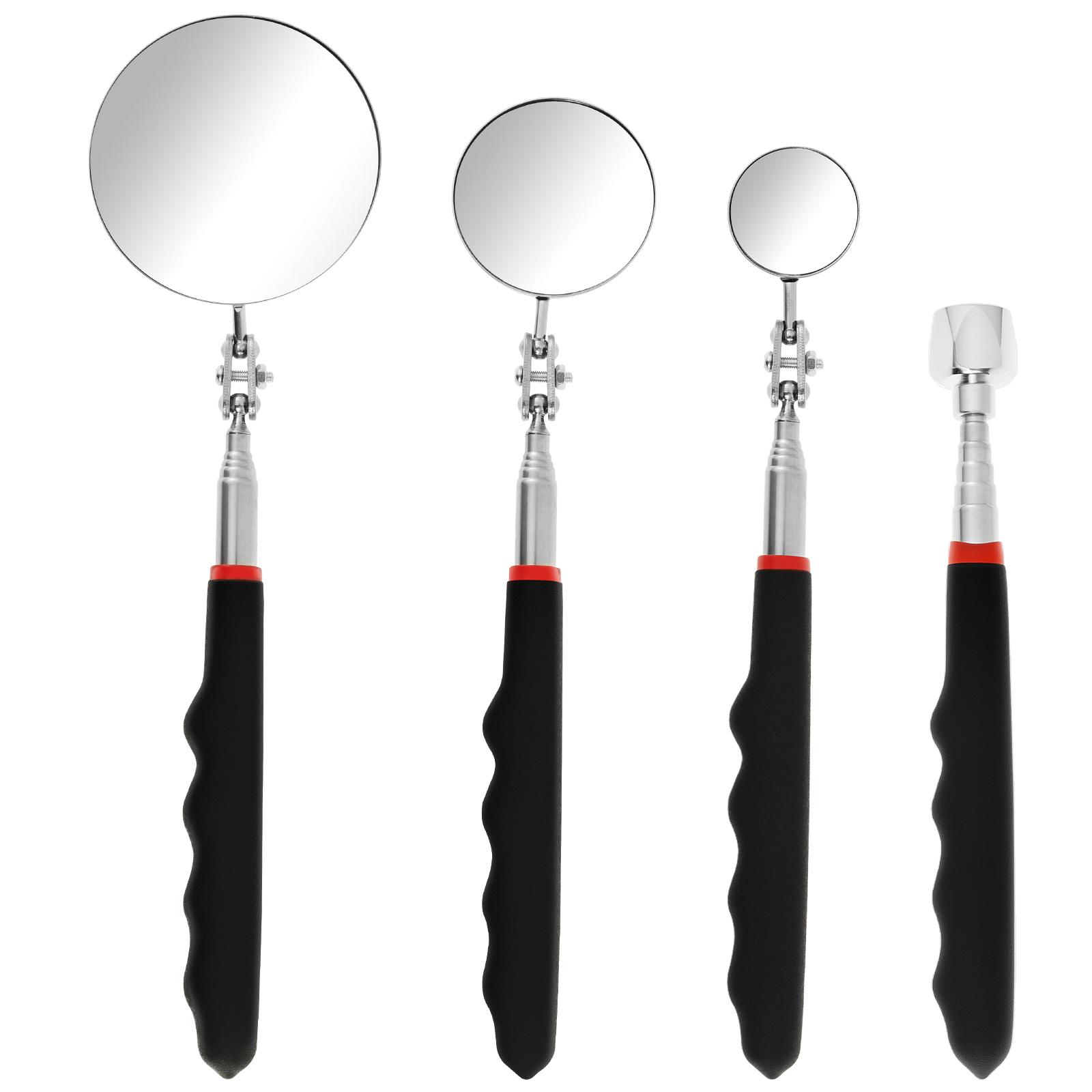 

5/4Pcs Telescoping Inspection Mirrors Set Stainless Steel Retractable Mechanical Mirror 360° Rotation Mirror Inspection Tools