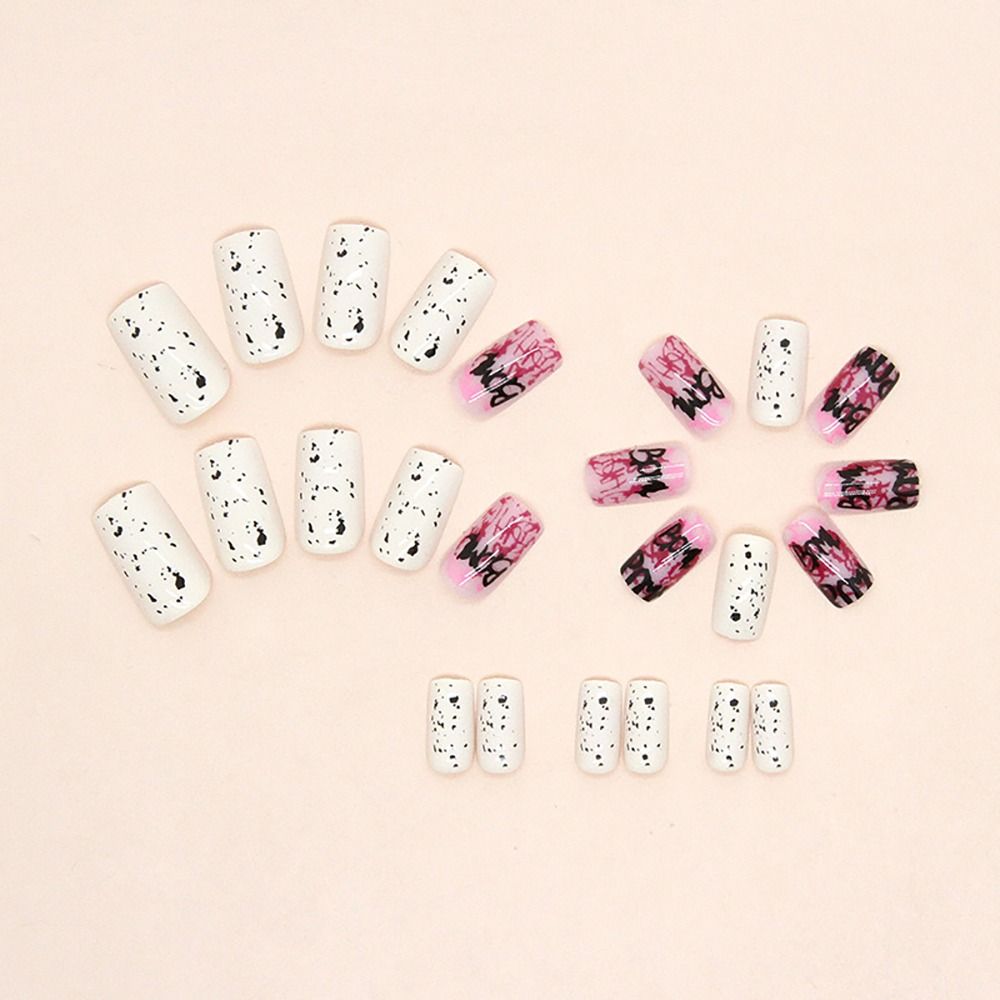 

Длинные балетные искусственные накладные ногти, черные осколочные ногти, накладные ногти на Хэллоуин