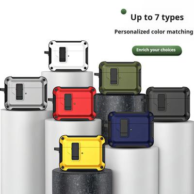 Etui na słuchawki Airpods Pro 2, odporne na wstrząsy, pełne etui z podwójnym materiałem, obsługa ładowania bezprzewodowego, blokada przełącznika, etui ochronne na słuchawki