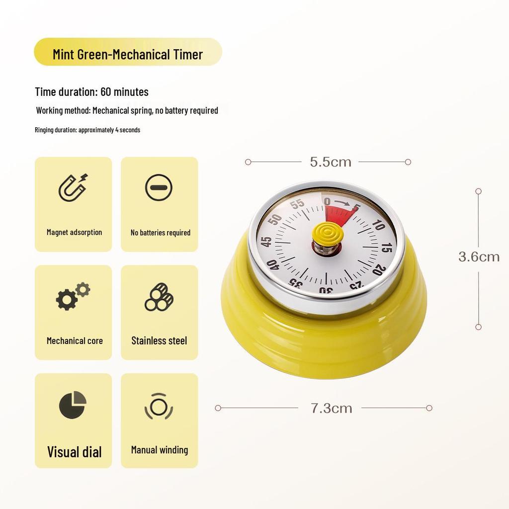 Magnetic Kitchen Timer & Countdown Clock with Alarm