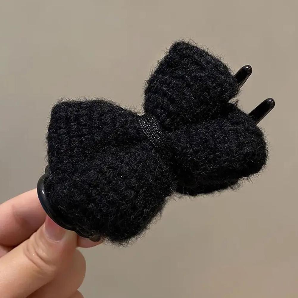 Simple Fabric Bowknot Hair Clip Sweet Temperamental Updo Hairpin Hair Claw Clip Headwear Hair Clip Hair Accessory for Women