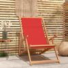 Day and Night - Day and Night Solid Teak Wood Folding Beach Chair Red