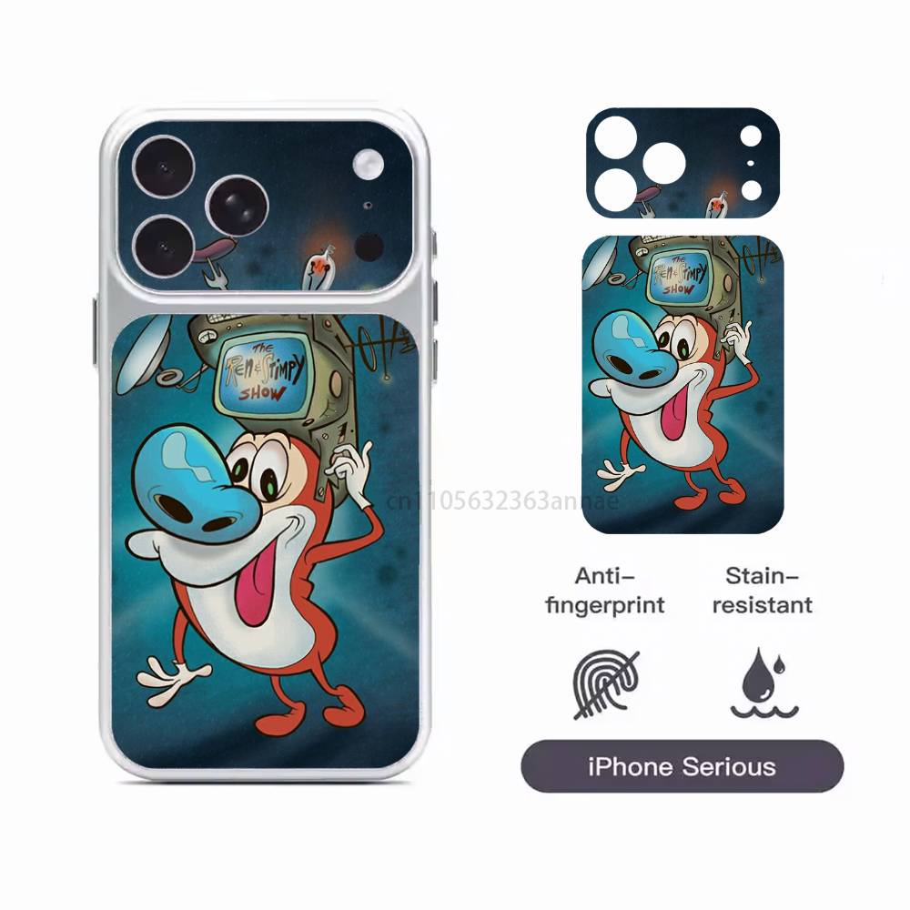 

Anime Ren and S-stimpy Removable HD/Matte Full Coverage Films For iPhone 17 Pro Max 17 Pro iPhone17pro