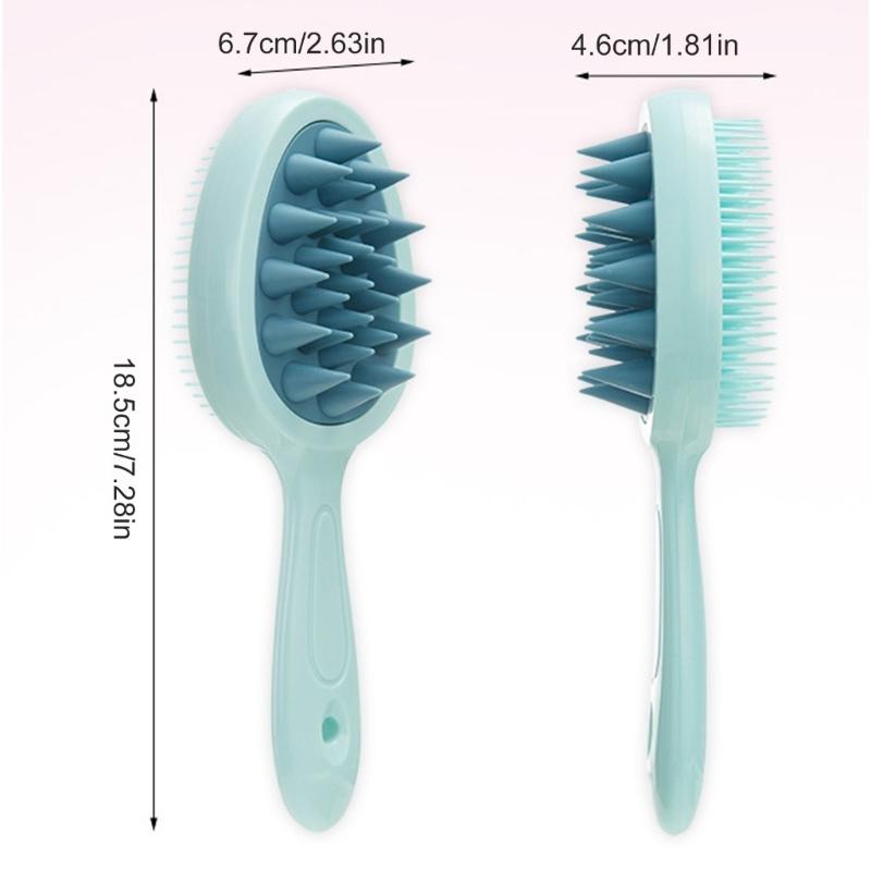 2 in 1 Hair Washing Brush Double Side Shampoo Brush Silicone Scalp Massage Brush Hair Shower Comb Bath Shower Brush