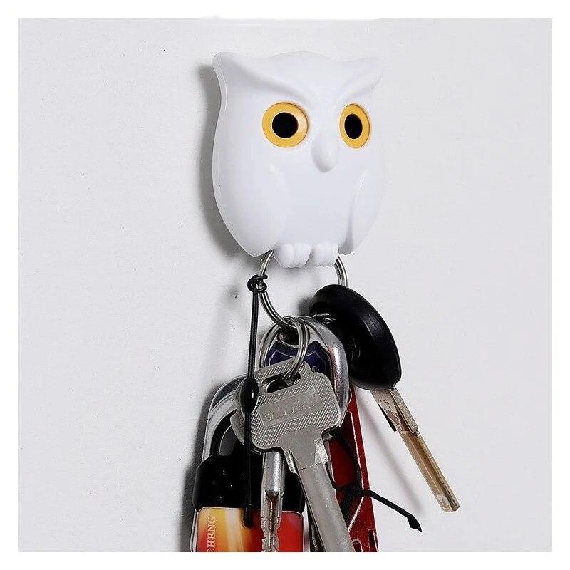 1pc Household Owl Key Hook Entrance Foyer Wall Hanging and Non Punching Storage Key Hook