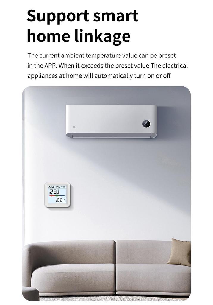 Smart WiFi Temperature & Humidity Sensor - Indoor Wireless Thermometer Hygrometer with Mobile Remote Monitoring