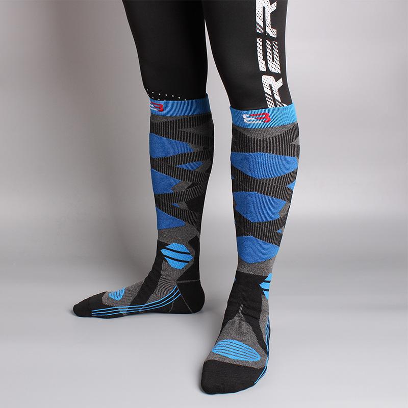 1 Pair Winter Warm Ski Socks Thermal Breathable Compression Socks Thickened High Elastic Long Stockings Snowboarding Climbing Sport Socks