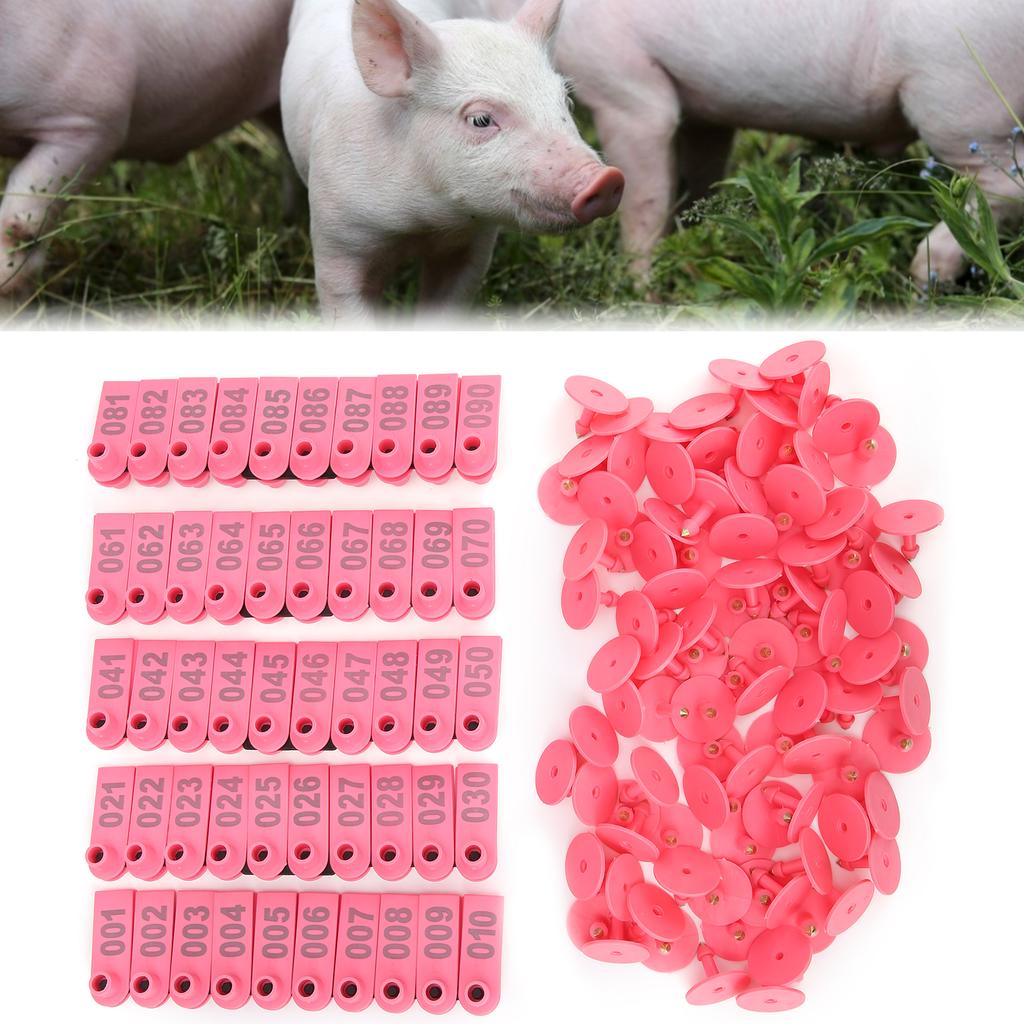 Schwein Rind und Schaf Ohrmarke Nutztier Identifikationskarte Ziege Ohrmarke 100er Pack
