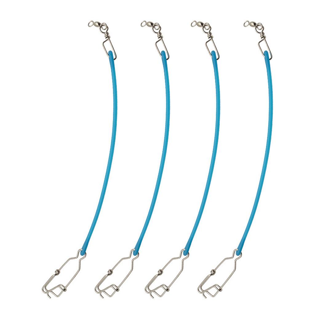Confezione da 4 Corde Elastiche per Downrigger con Moschettone Girevole a 360 Gradi Moschettone in Acciaio Inossidabile per Pesca a Traina in Mare Profondo