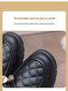Women's Winter Non-Slip Velvet-Lined Leather Bean Cotton Shoes - Soft Sole, Waterproof, Warm, for Walking