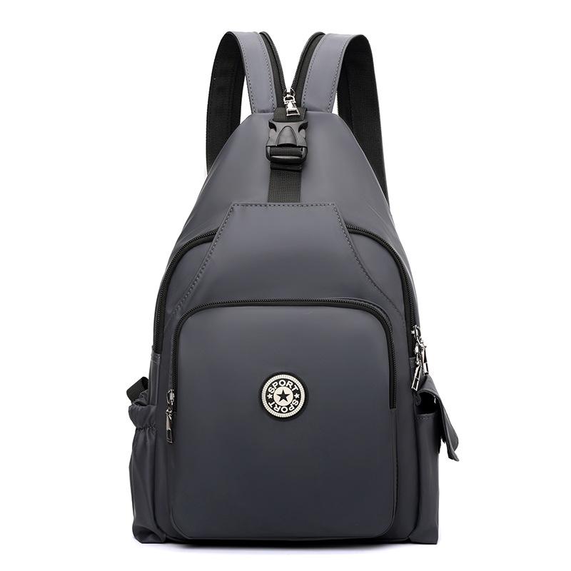 

Нагрудная сумка мужская сумка через плечо на одно плечо сумка трехцелевого назначения большой вместимости легкий мужской рюкзак серый