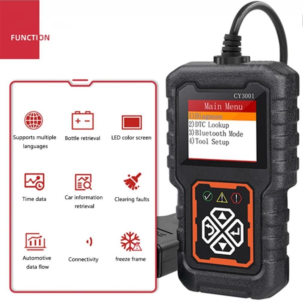 Car OBD2 Scanner Diagnostic Tool Code Reader, Car Voltage Tester Engine Fault Code Scanner, Charging Tester Diagnostic cy3001B