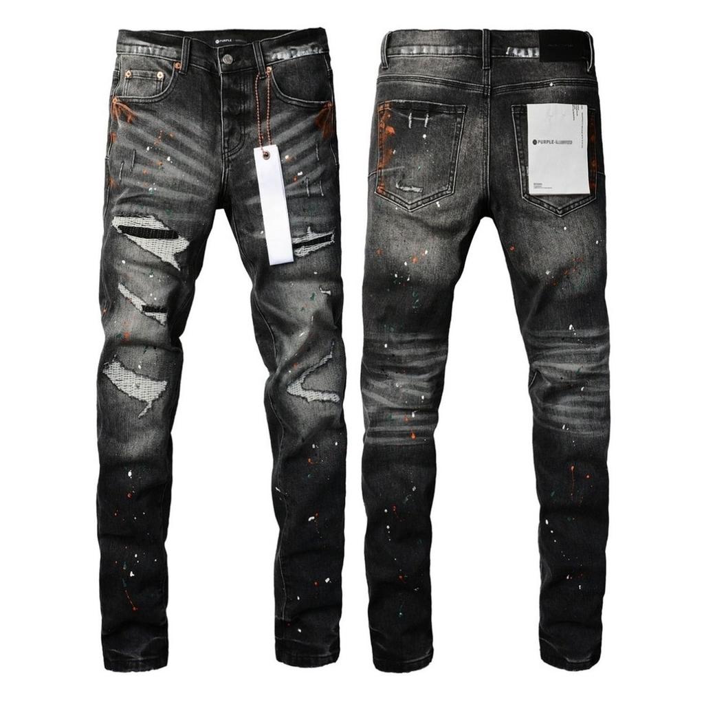 BeatStreet American High Street Jeans Fashion Trends Distressed Light Blue Patchwork Stretch Skinny Button Fly Ripped Jeans Pants Brand