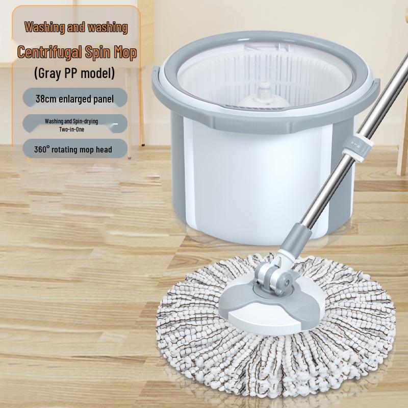 Jia Shi Jie 360° Spin Mop Set: Hands-Free, Dual-Use Wet & Dry Single Bucket System