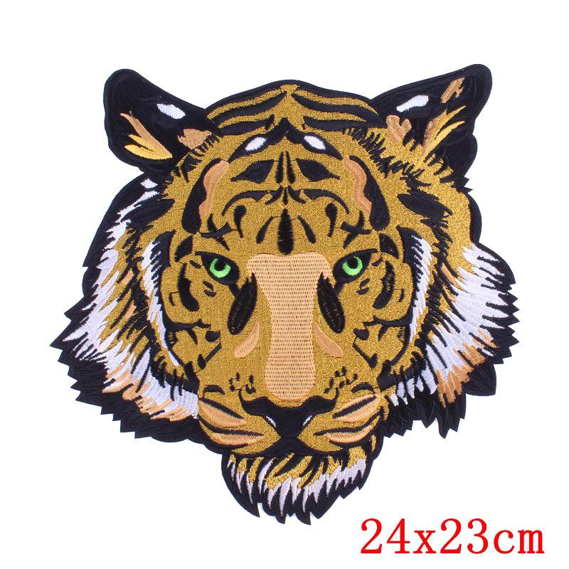 Punk Animal Large Embroidery Patch Iron On Patches For Clothing Thermoadhesive Patches On Clothes Sewing Patch For Jacket Back