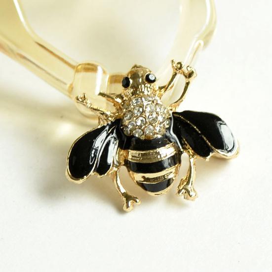 Brooch Pin Small Bee Shape Decorative Brooch with Enamel Finish Anti-Exposure Buckle Scarves Badge Party Accessory
