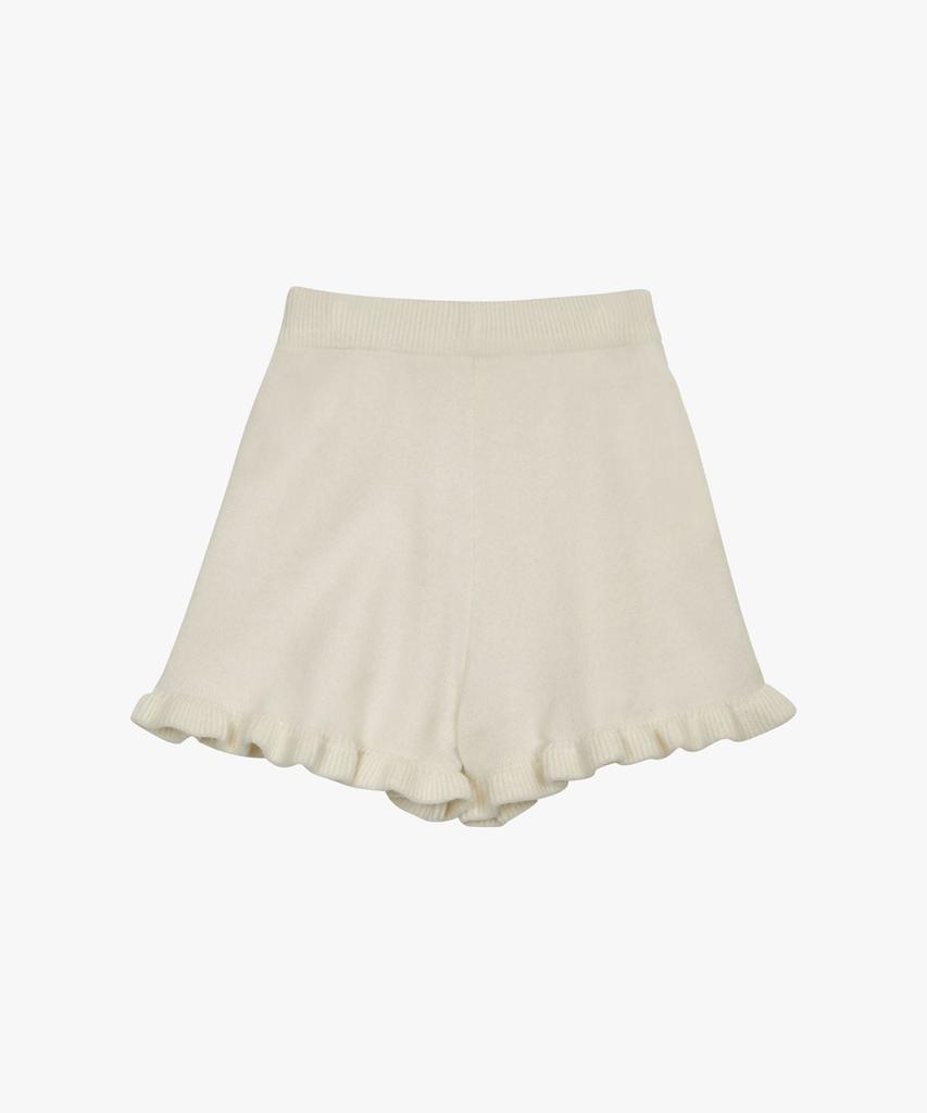 PINK PINEAPPLE Fairy Frill Knit Shorts_Ivory
